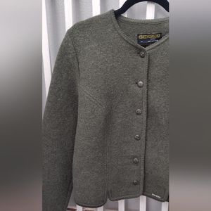 Felted wool Geiger jacket made in Austria, green